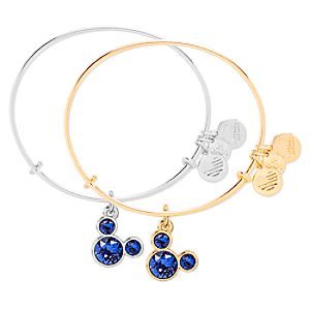 Alex and Ani Disney Parks Mickey Icon December Birthstone Silver Bracelet